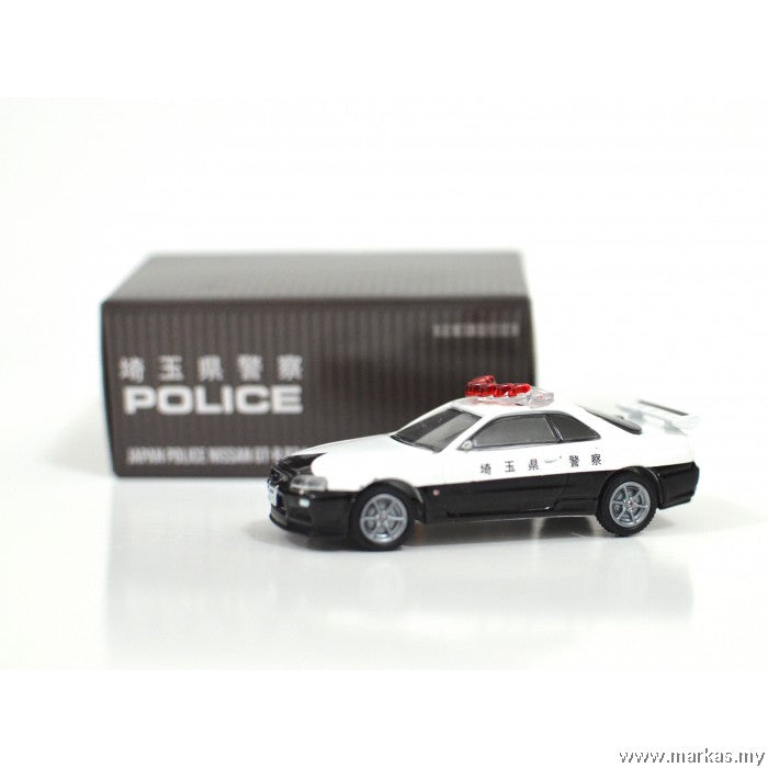 Tarmac Works X Greenlight 1/64 Nissan GTR R 34 Japan police wiserpreview